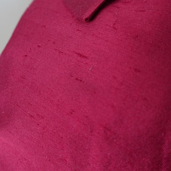 Jenny Yoo Red Silk High Low Hem Dress Size 12 Belted Formal Party Wedding Guest - Picture 8 of 11